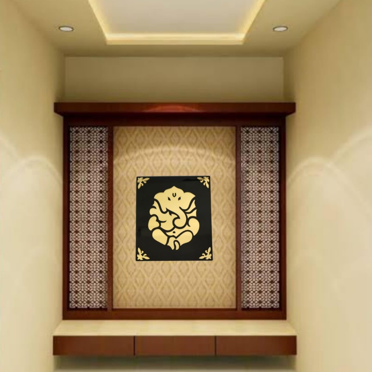 Lord Ganesha Wall Decor 2D Photo Frame