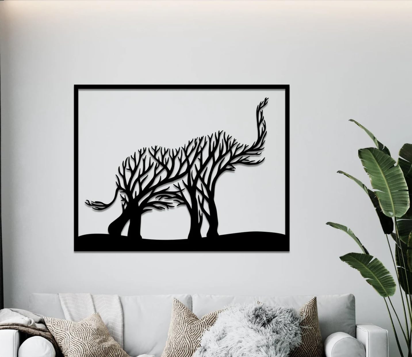 Acrylic Elephant Wall Art for Living Room
