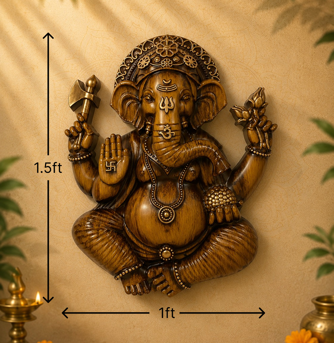 Lord Ganesh 3D wall Decor (Full Figure)
