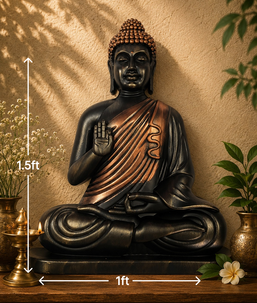Buddha 3D wall Decor (Black)