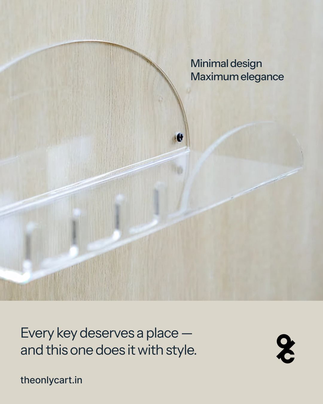 Premium Clear Acrylic Key Holder