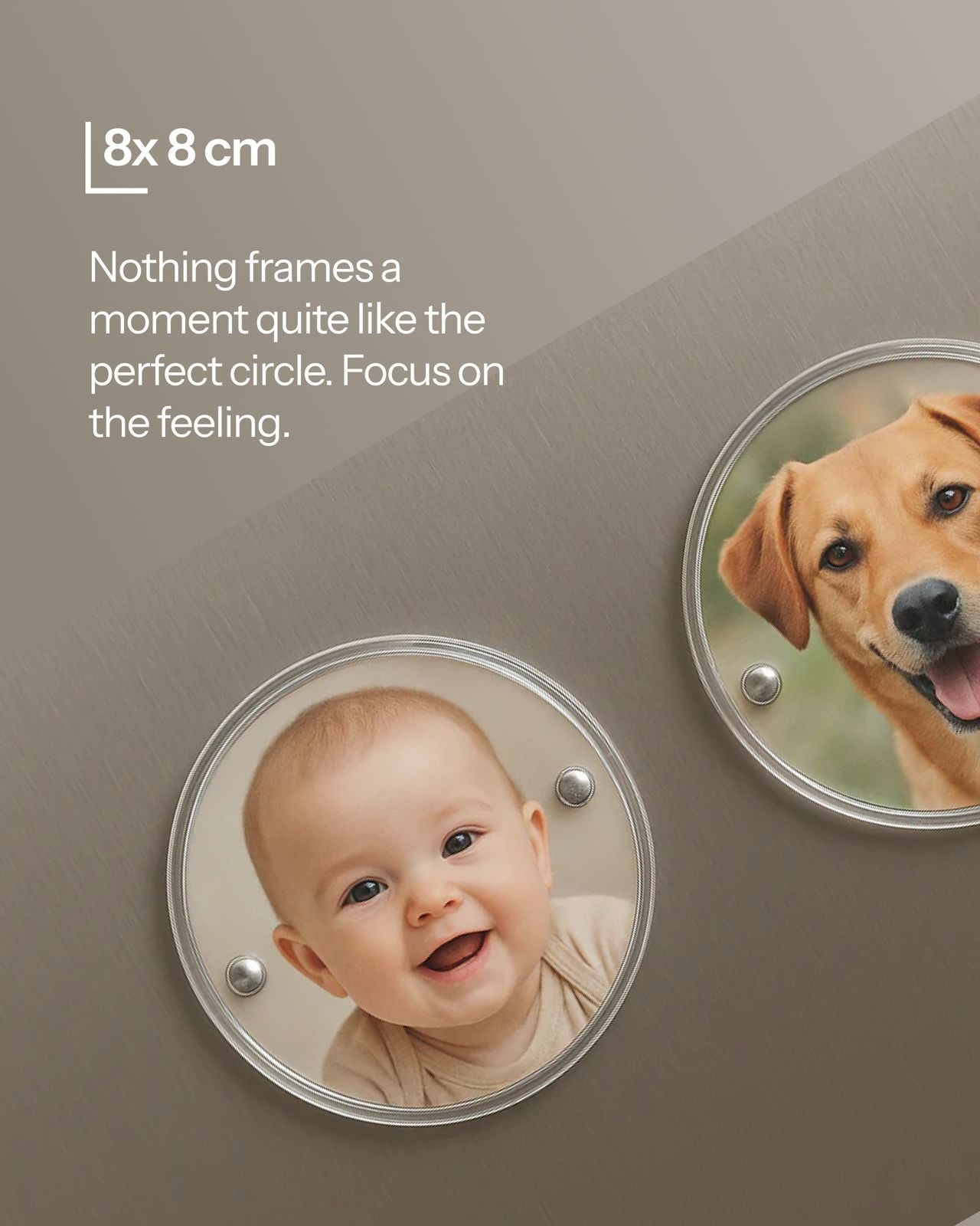 Circle Shape Acrylic Fridge Magnet