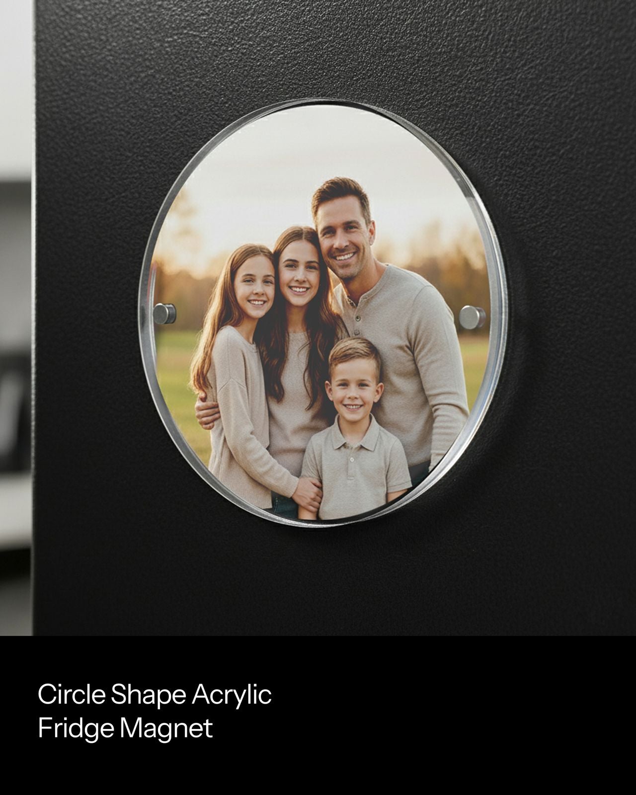 Circle Shape Acrylic Fridge Magnet