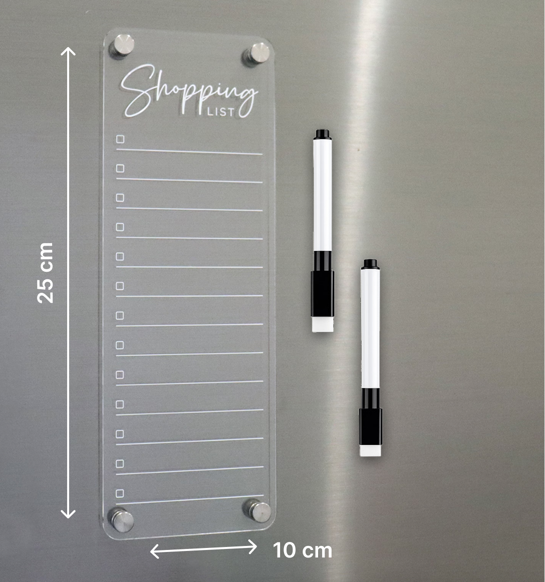 Shopping List Fridge Magnet with Marker