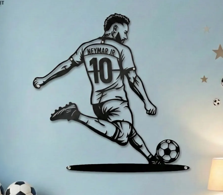 Neymar Wall Art – 3mm Acrylic Black (45cm x 58cm)