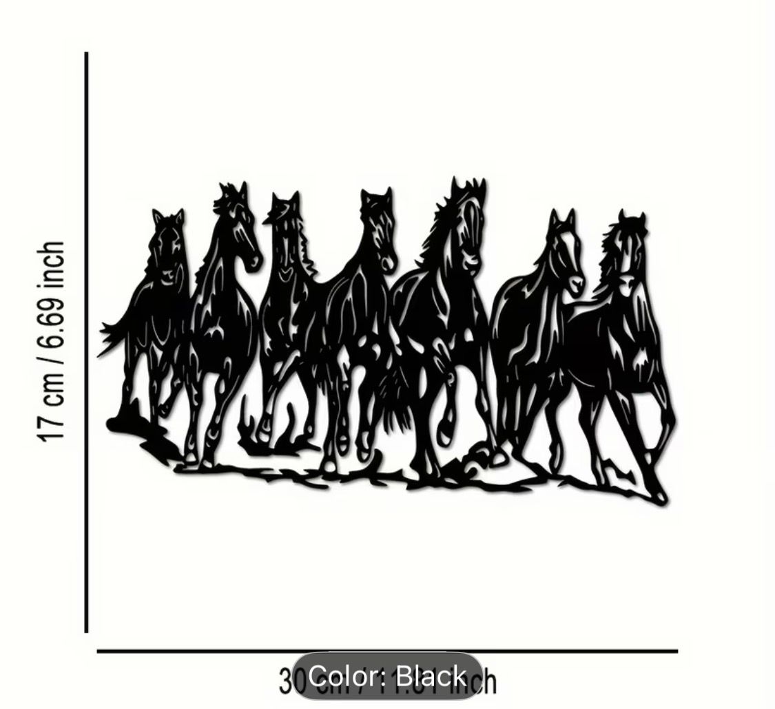 7 Horses Acrylic Frame