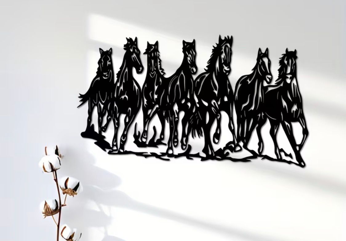 7 Horses Acrylic Frame